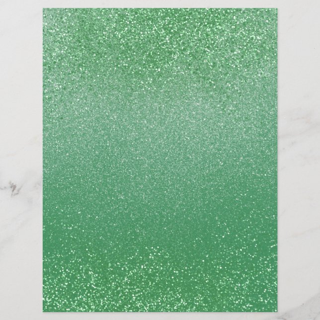 Emerald Grönt Shimmer Glitter Dust Scrapbook Pappe (Framsida)