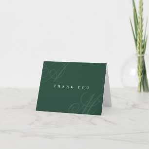Emerald Grönt Simple Minimal Bröllop Tack Kort