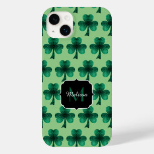 Emerald Grönt Sparkles Shamrock Anpassningsbar Mon