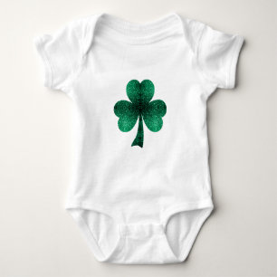 Emerald Grönt Sparkles Shamrock Klöver St Pat Day T-shirt