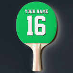 Emerald Grönt Sports Jersey Team Jersey Pingisracket<br><div class="desc">Emerald Grönt Team Jersey/Sports Jersey/Football Jersey Anpassa detta med ditt eget namn eller team namn och ett nummer. Du kan ändra textens storleka placering, färg och placering om du behöver göra ändringar, ta bort textskuggan, lägga till egen text och/eller bilder för att skapa din egen unika design med mera. FantabulousSports/Fantabulous...</div>