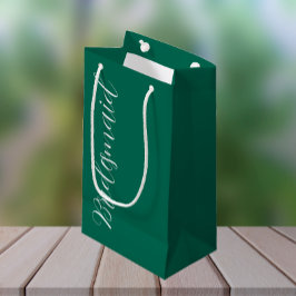 Emerald Grönt Stylized Script Bröllop Bridesmaid