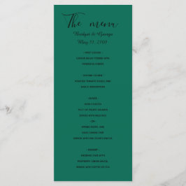 emerald grönt svart meny Grey tropical card