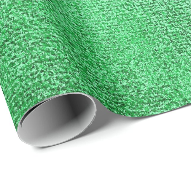 Emerald Grönt Tropica Intense Paint Linen Metallic Presentpapper (Rullad Hörn)