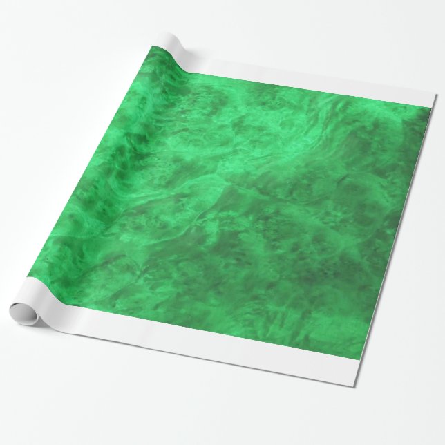 Emerald Grönt Velvet Wrapping Papper Presentpapper (Utrullad)