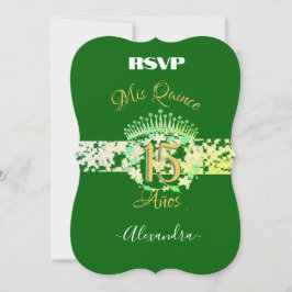 Emerald Grönt Vintage Boho Quinceañera Spanska