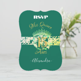 Emerald Grönt Vintage Boho Quinceañera Spanska