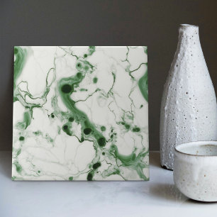 Emerald Grönt Wall Decor Art nouveau Ceram Kakelplatta