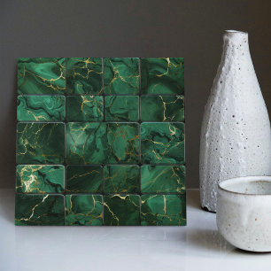Emerald Grönt Wall Decor Modern Chic Mosaic Kakelplatta