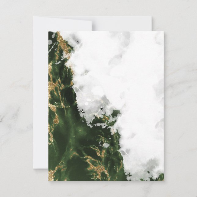 Emerald Grönt Watercolor Geode (Framsida)