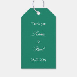 Emerald Grönt Wedding Favor Tack Gift Märkres Presentetikett