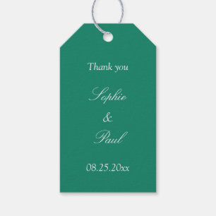 Emerald Grönt Wedding Favor Tack Gift Märkres Presentetikett