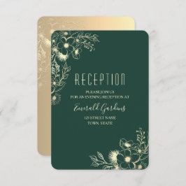 Emerald Grönt Wedding Reception Tilläggskort