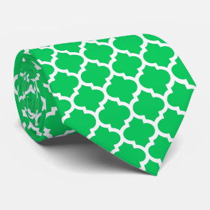 Emerald Grönt White Moroccan Quatrefoil Mönster #5 Slips