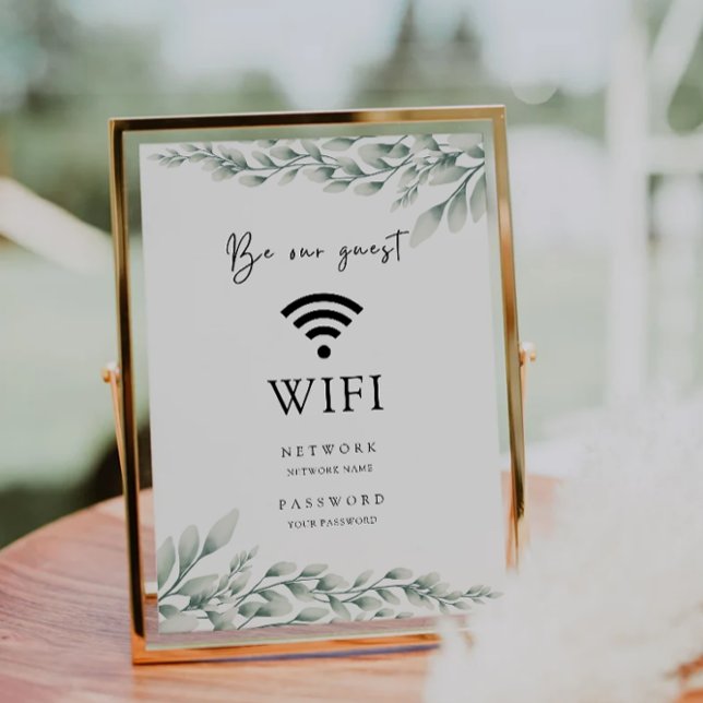 Emerald Grönt WiFi-kod, anslut inbjudan (Emerald Green Wifi Code, Connect Invitation)