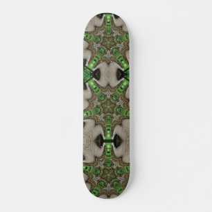 Emerald grönt wood abstrakt art skateboard
