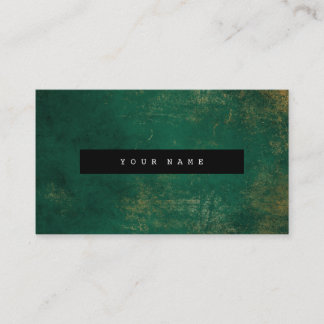 Emerald Grungy Distress Guld Marble Vip Visitkort