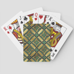 Emerald & Guld Art Deco Casinokort