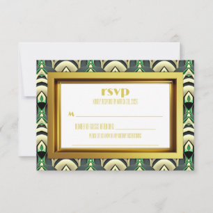 Emerald & Guld Art Deco OSA Kort