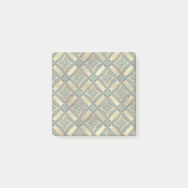 Emerald & Guld Art Deco Post-it Block (Framsida)