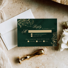 Emerald Guld Botaniskt bröllop val av måltid OSA