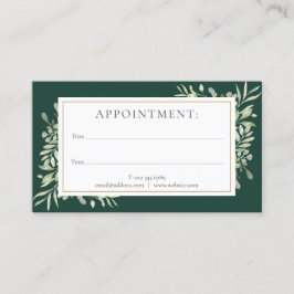 Emerald Guld Greenery-avtalskort Visitkort