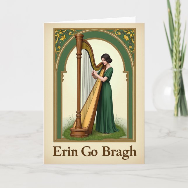 Emerald Harp Irländska stolthetskort Kort (Framsida)