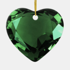 Emerald Heart Julgransprydnad Keramik