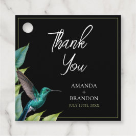 Emerald Hummingbird Tropical Löv Bröllop Gåvor Etiketter