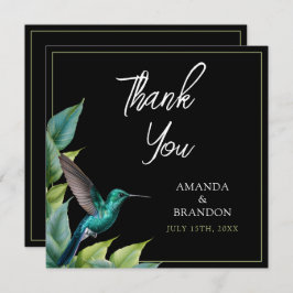 Emerald Hummingbird Tropical Löv Bröllop Tack Kort