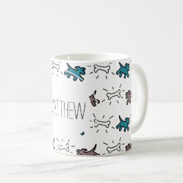 Emerald Hund Bone Graffiti Stil Personlig mugg