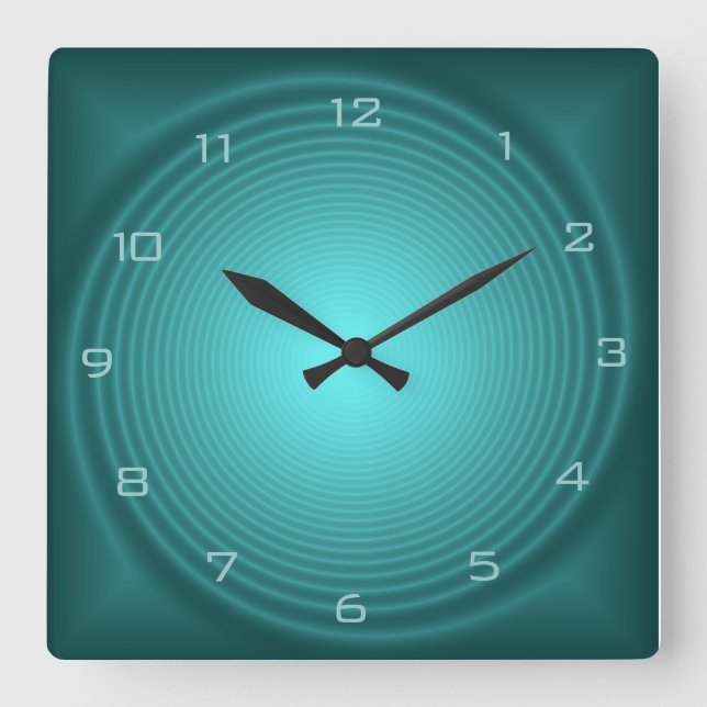 Emerald Illuminated Design> Patterned Wall Clocks Fyrkantig Klocka (Framsida)