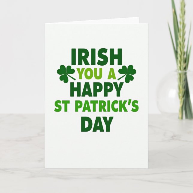 Emerald Irish Day Glitter Texture Card Kort (Framsida)