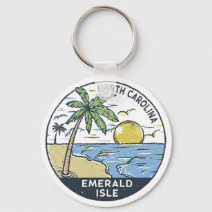 Emerald Isle North Carolina Vintage Nyckelring