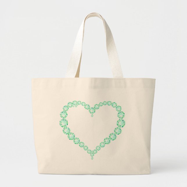 Emerald Jewel Heart Jumbo Tygkasse (Framsidan)