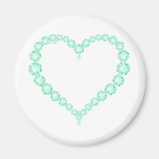 Emerald Jewel Heart Magnet (Framsidan)