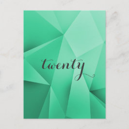 Emerald Jewel Tones Bordsnummer Postcard