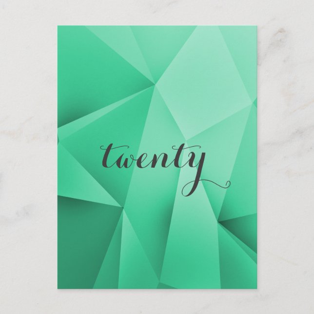 Emerald Jewel Tones Bordsnummer Postcard (Framsida)