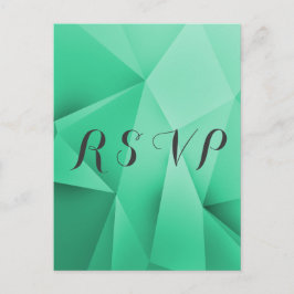 Emerald Jewel Tones Bröllop OSA Postcard Inbjudan Vykort