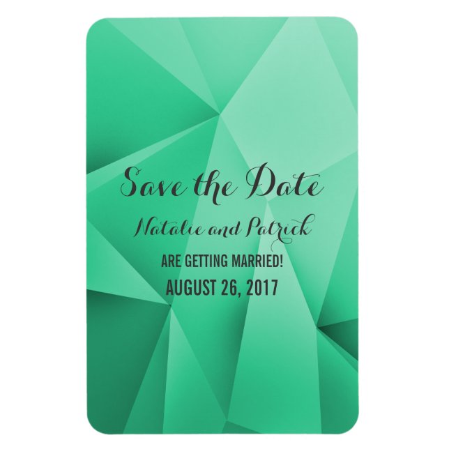 Emerald Jewel Tones Save Date Flexi Magnet (Vertikal)