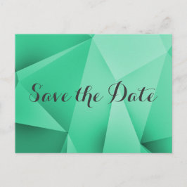 Emerald Jewel Tones Save Date Postcard Meddelande Vykort