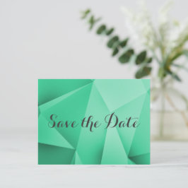 Emerald Jewel Tones Save Date Postcard Meddelande Vykort