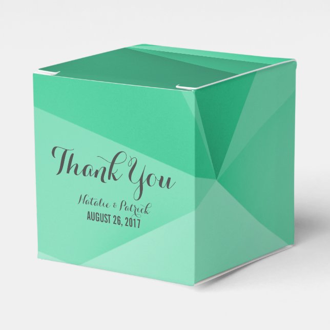 Emerald Jewel Tones Wedding Favor Boxes Presentaskar (Framsidan Sidan)