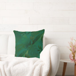 Emerald Jungle Exotic Mystic Tropical Leaves Kudde