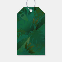 Emerald Jungle Exotic Mystic Tropical Leaves Presentetikett