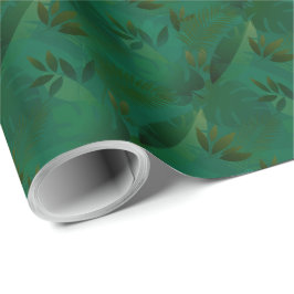 Emerald Jungle Exotic Mystic Tropical Leaves Presentpapper
