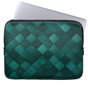 Emerald Kakelmönster – Modern Lyx Laptop Fodral