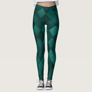 Emerald Kakelmönster – Modern Lyx Leggings