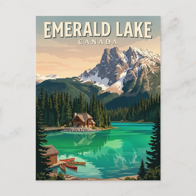 Emerald Lake Kanada Vykort (Framsida)