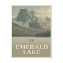 Emerald Lake vykort – Vinter Canadian Rockies